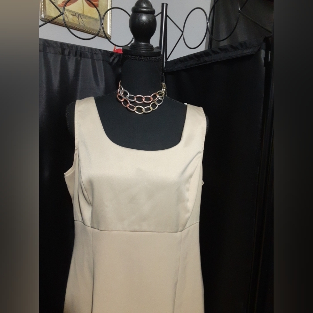 Lisa Joe Dress Jacket 2piece Set  Cream Beige Size 13/14 Evening Dinner - Picture 7 of 9